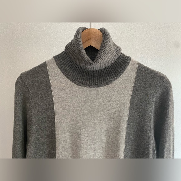 Adrienne Vittadini Sweater Dress Grey Size Medium - Picture 3 of 7